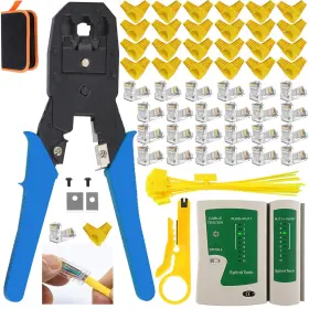 Rj12 Leatbuy-tech 751677823538 Network Crimp Tool Kit For Rj45/rj11/rj12/cat5/cat6/cat5e/8p Profess