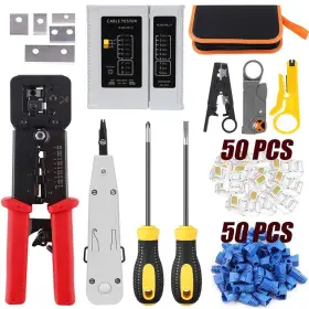 Leatbuy-tech 751677827246 Rj45 Crimp Tool Set For Crimper Kit Cat5/cat6 Ethernet Crimping