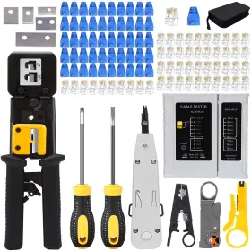 Leatbuy-tech 751677827260 Rj45 Crimping Tool Kit For Cat5 Cat6 Crimp Professional Maintenacnce
