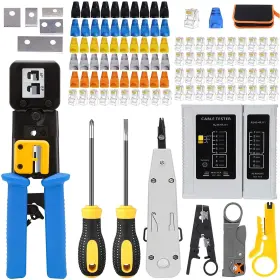 Leatbuy-tech 751677827277 Cat5 Crimper Tool Kit For Rj45 Crimping Set Cat6 Professional N