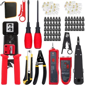 Rj11 Leatbuy-tech 789371961188 Crimper Ethernet Kit Cat5 Cat6 Crimping Tool Rj45 Crimp Set For