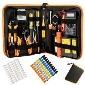 Leatbuy-tech 789371965452 Crimper Set Cat5 Cat6 Rj45 Crimp Tool Kit Cat5e Crimping 50pcs