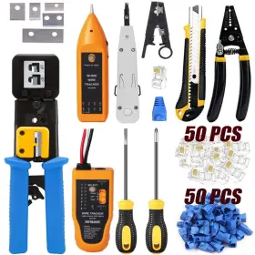 Tur13 Leatbuy-tech Cat6 Crimp Tool Kit For Rj45/rj11/rj12/cat5/cat5 Professional Networ