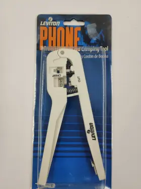 831-c0260-1 Leviton C0260 Phone Wire And Handset Cord Crimping Tool Ivory Cut Nos