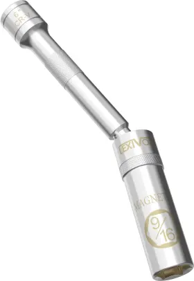 Lx-ssps9166 Lexivon 9/16-inch Spark Plug Swivel Socket 3/8 Inch Drive Magnetic Thin Wall Cr-v Steel