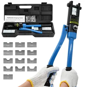 Lfgd0069c0077 Lfgud 16t Hydraulic Battery Cable Crimper Crimping Tool With 13 Pairs Of Dies