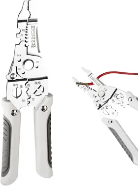 Lovical 729604425094 2024 New Multifunctional Wire Stripper Crimper Cable Cutter Pliers Black