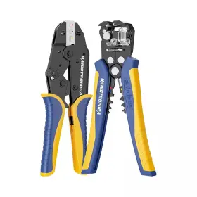 Lukyamzn 744759295996 Awg 22-10 Ratchet Wire Crimper Tool With 24-10 Automatic Stripper For H