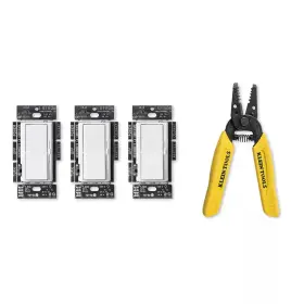 Lutron 313054449412 Diva Led Dimmer Switch White And Klein 6-1/4 Inch Wire Stripper/cutter For 10