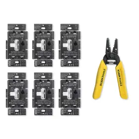Lutron 313112329335 Toggler Led Dimmer Switch White And Klein 6-1/4 Inch Wire Stripper/cutter For