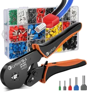 Cp75125 Lytool Ferrule Crimping Tool Kit Wire Crimper Pliers Awg 28-5/0.08-16mm Wi
