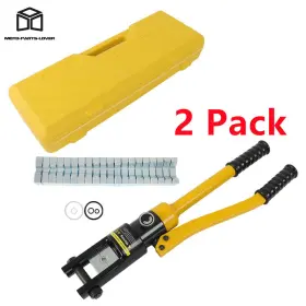 Mp724744l Marddpair 2 Pack Hydraulic Crimper Battery Cable Crimping Tool 16 Ton With 11 Dies