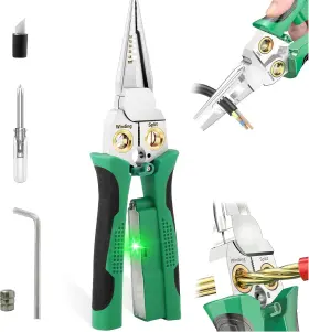 Mbcbm 445049760745 8-in-1 Wire Stripper Tool With Non-contact Voltage Detector And Safety Insulated