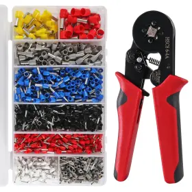 Melife 687117757203 Ferrule Crimping Tool Kit Awg23-7 Self-adjustable Ratchet Wire