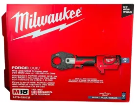 8-750 Milwaukee 045242524020 M18 Force Logic 600 Mcm Crimper With 750 Jaw #8-750 Cu Dies 8-750 Milwaukee 045242524020 M18 Force Logic 600 Mcm Crimper With 750 Jaw #8-750 Cu Dies