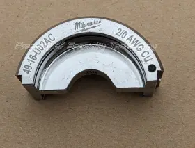 49-16-u02ac Milwaukee Stainless Crimper U Die Hydraulic 12 Ton Crimp 2/0 Cu