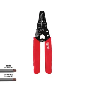 Milwaukee 705353640957 10-24 Awg Compact Wire Stripper/cutter With Comfort Grip