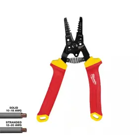Milwaukee 705353822018 1000v Insulated 10-20 Awg Wire Stripper And Cutter