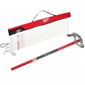 Milwaukee 726084122505 60 Ft. Fiberglass Fish Stick Low/mid/high Flex Combo Kit With 3/4 Inch Aluminum C