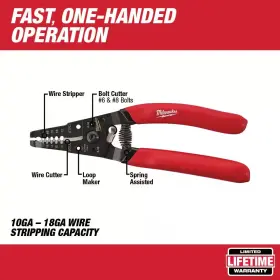 Milwaukee 744110748765 7 Inch Wire Stripper With Cutter And Bolt