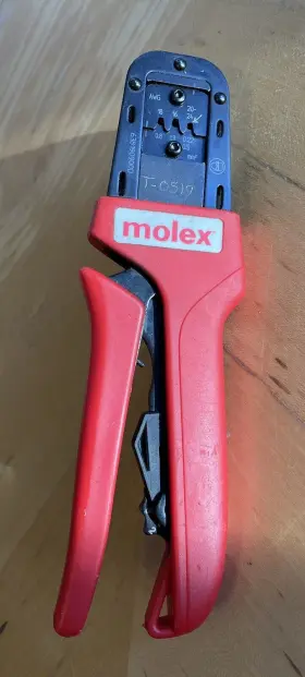 638190900d Molex Tool Hand Crimper 24-16 Awg Side Used Very Clean