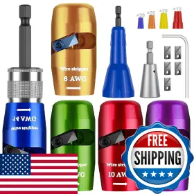 B0fjrzndlt Mozeyerh Wire Stripper Twister Tool For Drill 8 In 1 Electrician Stripping And Twisting Kit