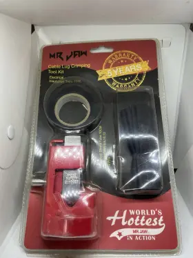 Mr Jaw 717520671107 Cable Lug Crimping Tool Kit Electrical Tape 10m New
