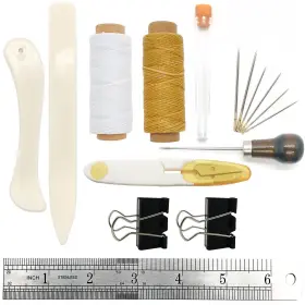 Myyzmy 769838402638 Bookbinding Tools 16 Pieces Starter Set Bone Folder Paper Creaser Largeeye