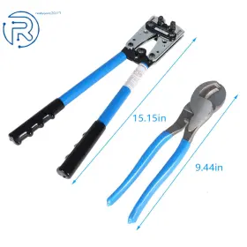 497301 Netuera Us Battery Cable Lugs Crimping Tool Wire Crimper And Cutter For 6-50mm