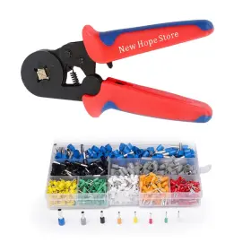New Hope Store 658126918169 Crimper Tool Kit Crimp Ferrule Including 800pcs Insulated Wire Terminals Sel