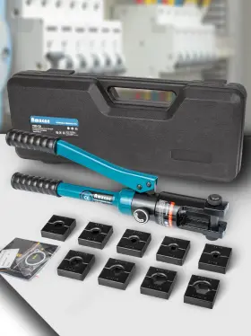 Yq-120 Nmaza Portable Hydraulic Crimping Tool Range 8 Awg To 4/0 For Cable Lugs Quick