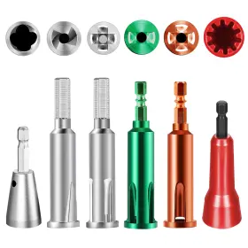 Nsioutlet 655887863080 3 And 5-way Electrical Wire Twister Stripper Tool Set 1/4 Inch Chuck Drill Adapter Kit