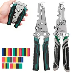 Oushuron 789344625178 18 In 1 Foldable Wire Stripper 2 Pcs Multifunctional Professional Wi