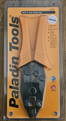 Pa1387 Paladin/greenlee Rj45 We/ss And Catv-f Coax Crimper Crimping Tool 1300 Model