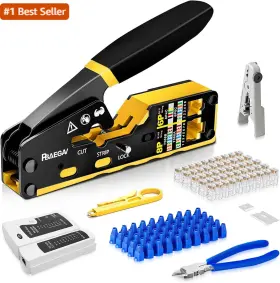Yxq-03 Pbageav Rj45 Crimp Tool Kit Pass Through Crimper Crimping Stripper Cutter Crim