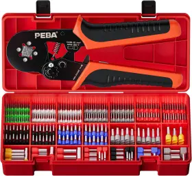 Peba 313033618679 Ferrule Crimping Tool Kit Awg 28-7 Self-adjusting Ratchet Wire Crimper