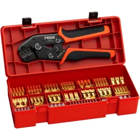 Chcp21-270 Peba Spade Terminal Crimping Tool Kit Awg 2414 Crimper For Quick Disconnect Male And Fe