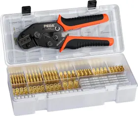 Chcp660 Peba Open Terminal Connector Crimping Tool Kit Crimper Awg 24-14 For 0.11