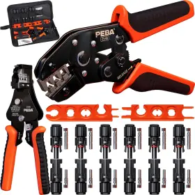 Gf7c-x Peba Solar Crimping Tool - Crimper For Awg16/14/12/10 Pv Wire With 12