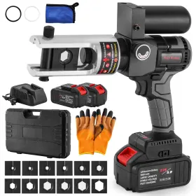 Peixwming 768924463409 Electric Hydraulic Cable Lug Crimping Tool 21v/5.0ah Lithium Battery Powered