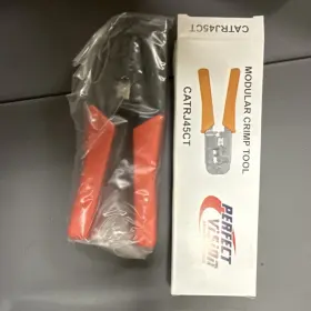 Catrj45ct Perfect Vision Modular Crimp Tool Orange Handles For Rj45 Connectors