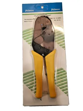 Ws35 Philmore Ratcheting Crimp Tool For Insulated Flag Terminals 14-22 Awg