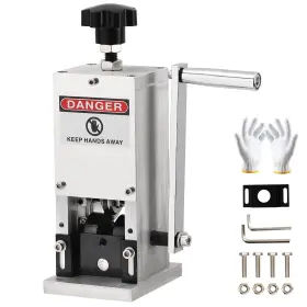 Pioneerworks 196336851475 Wire Stripper Machine 0.05ftft-1ftft Stripping With Hand Crank Or D
