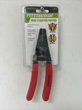 98410 Pittsburgh 193175326379 7 Inch Wire Stripper With Cutter Carbon Steel Pvc Grip -
