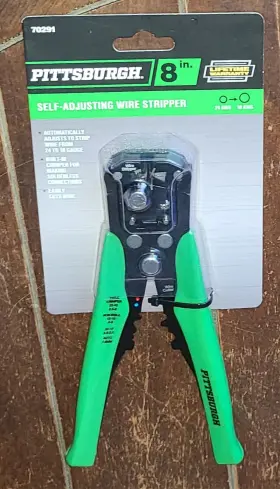 70291 Pittsburgh 8 Inch Self-adjusting Wire Stripper And Cutter With Built In Crimper #70291