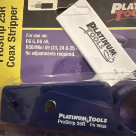 15028 Platinum Tools New- Prostrip 25r Coax Stripper For Rg6/59/rgb