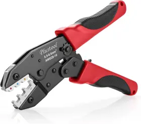K-bm-104-us Plustool Crimping Tool For Heat Shrink Connectors Awg22-10 Ratcheting Wire Terminal Crim