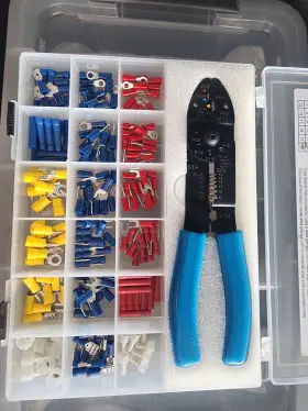 5ugk5 Power First Vinyl-insulated Crimp Terminal Kit Blue Hand Crimper
