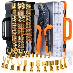 55064 Preciva Spade Connector Crimping Kit 28 Type-crimping Black Orange