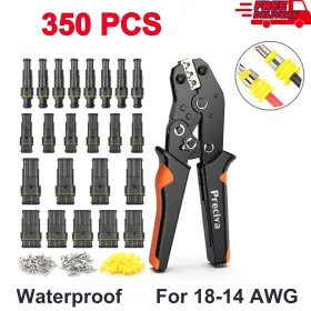 602401559 Preciva 350pcs Waterproof Automotive Wire Connectors Kit With Crimping Tool For 18-14 Awg